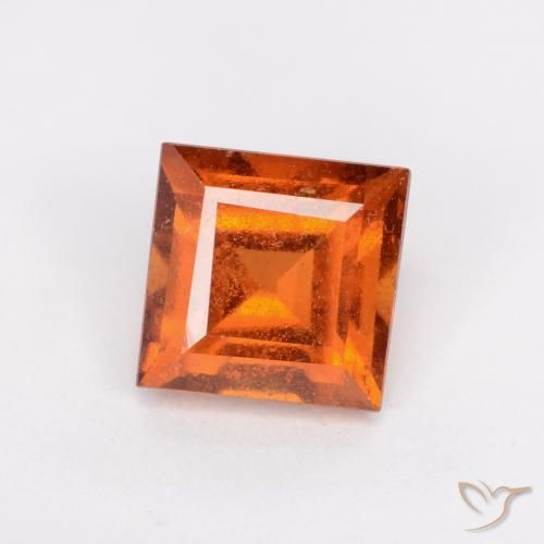 1.43ct 天然 ディープオレンジ ヘソナイトガーネット, 四角形, SI