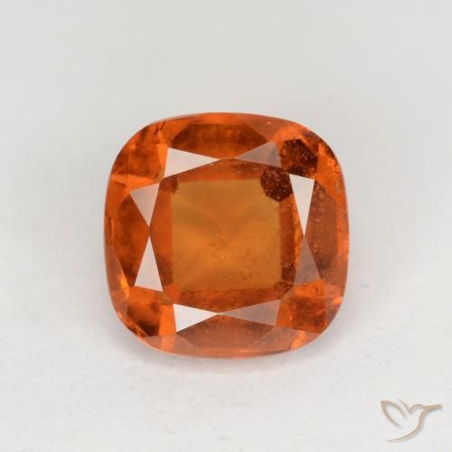 1.72ct 天然 アンバーオレンジ ヘソナイトガーネット, クッション, VS-SI