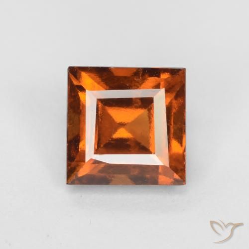 1.55ct 天然 ディープオレンジ ヘソナイトガーネット, 四角形, VS-SI