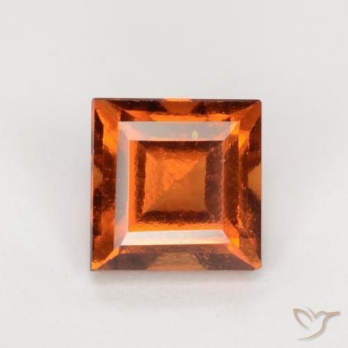 1.53ct 天然 赤みがかったオレンジ ヘソナイトガーネット, 四角形, VS