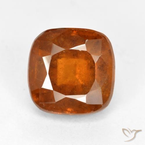 2.29ct 天然 ミディアムダークオレンジ ヘソナイトガーネット, クッション, VS-SI