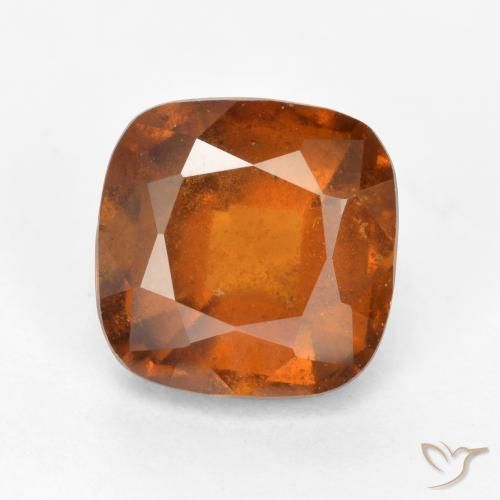 2.05ct 天然 ミディアムダークオレンジ ヘソナイトガーネット, クッション, VS-SI