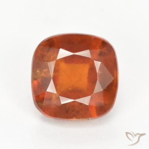 2.48ct 天然 ミディアムオレンジ ヘソナイトガーネット, クッション, SI
