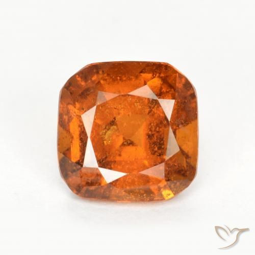 1.33ct 天然 ミディアムオレンジ ヘソナイトガーネット, エメラルドカット, SI