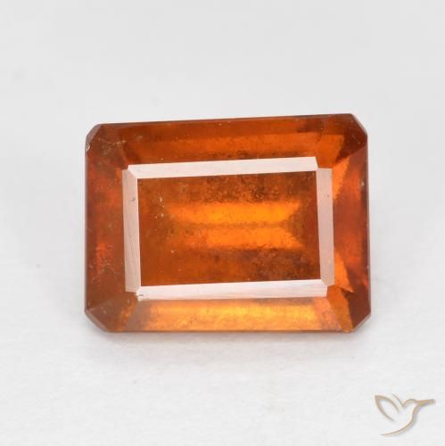 1.93ct 天然 ディープオレンジ ヘソナイトガーネット, エメラルドカット, SI