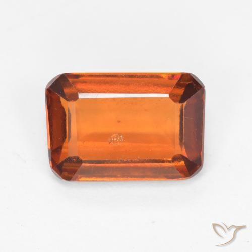 2.18ct 天然 ディープオレンジ ヘソナイトガーネット, エメラルドカット, VS-SI