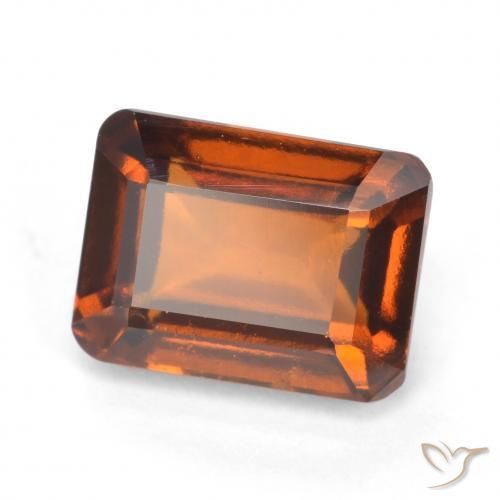 2.16ct 天然 ディープオレンジ ヘソナイトガーネット, エメラルドカット, VS-SI
