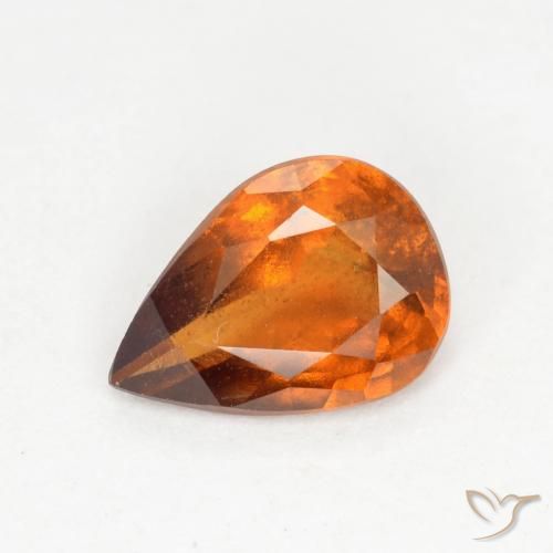 1.01ct 天然 ディープオレンジ ヘソナイトガーネット, 洋梨の形, SI