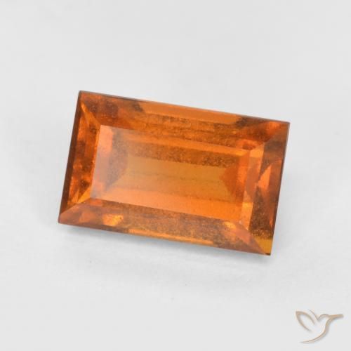 1.51ct 天然 ディープオレンジ ヘソナイトガーネット, バゲット, VS-SI