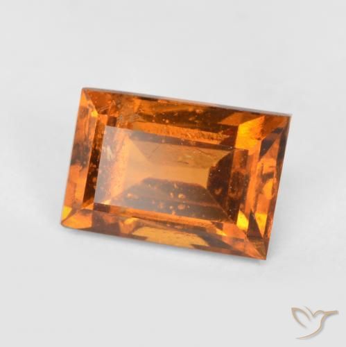 1.22ct 天然 黄色がかったオレンジ ヘソナイトガーネット, バゲット, VS-SI
