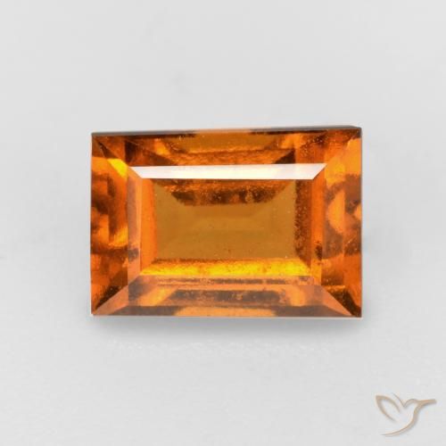 1.57ct 天然 ディープオレンジ ヘソナイトガーネット, バゲット, VS