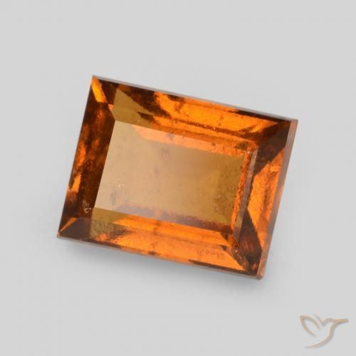 1.31ct 天然 ディープオレンジ ヘソナイトガーネット, バゲット, VS-SI