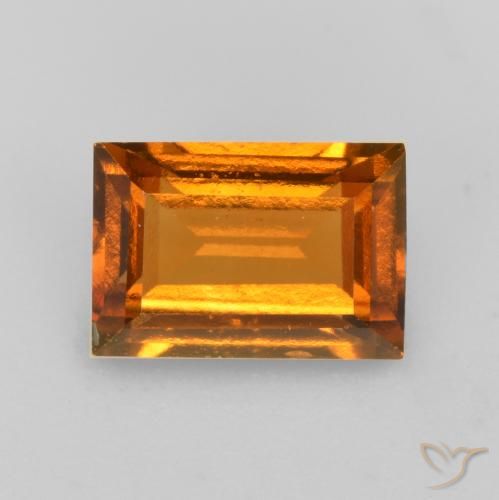 1.23ct 天然 アースオレンジ ヘソナイトガーネット, バゲット, VS