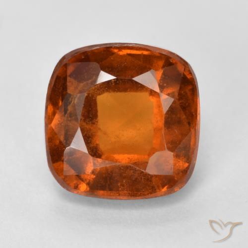 2.05ct 天然 ディープオレンジ ヘソナイトガーネット, クッション, SI