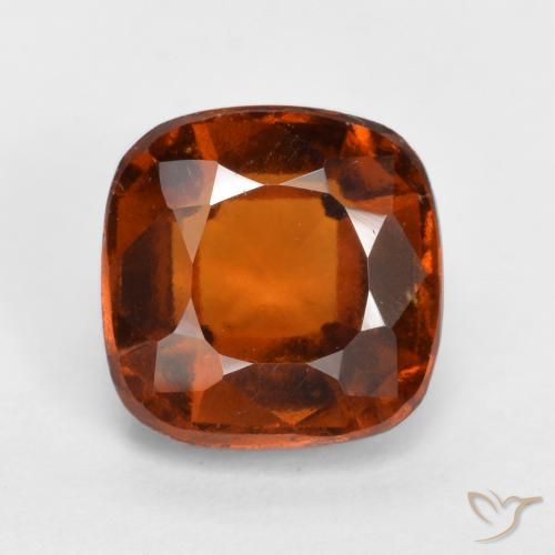 2.08ct 天然 アンバーオレンジ ヘソナイトガーネット, クッション, VS