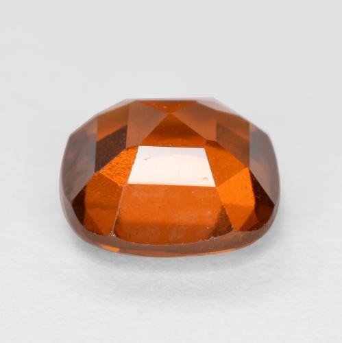 1.98カラットの天然赤みがかったオレンジヘソナイトガーネット（7.3×7.3 mm・クッションカット）