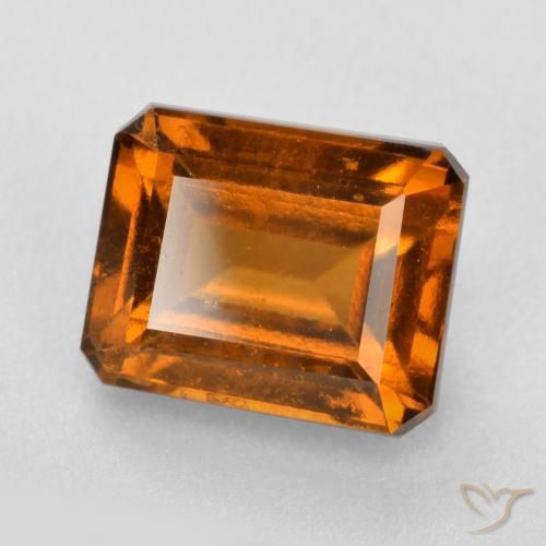 2.34ct 天然 ディープオレンジ ヘソナイトガーネット, エメラルドカット, VS-SI