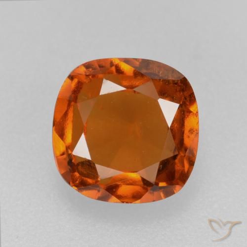 2.13ct 天然 ミディアムオレンジ ヘソナイトガーネット, クッション, VS-SI