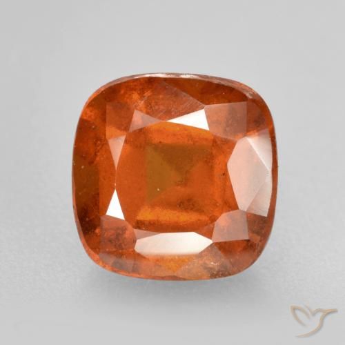 2.08ct 天然 ファイアオレンジ ヘソナイトガーネット, クッション, SI