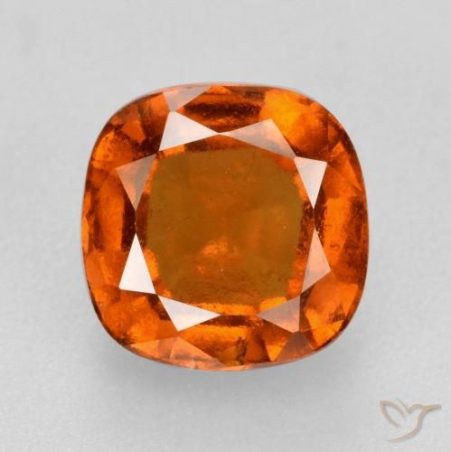 1.95ct 天然 ファイアオレンジ ヘソナイトガーネット, クッション, VS-SI