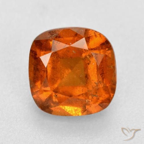 1.64ct 天然 アンバーオレンジ ヘソナイトガーネット, クッション, SI