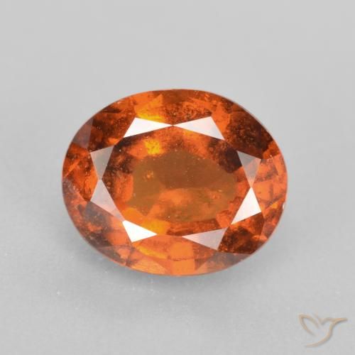 2.25ct 天然 ディープオレンジ ヘソナイトガーネット, 楕円形, SI