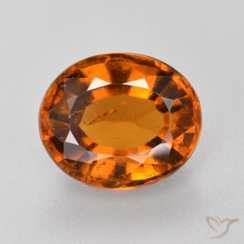 1.98ct 天然 赤みがかったオレンジ ヘソナイトガーネット, 楕円形, VS-SI
