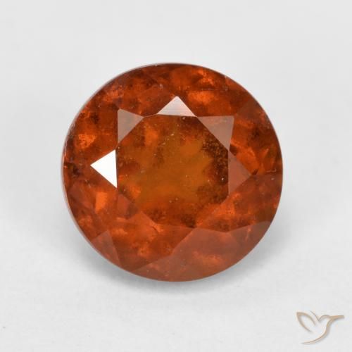 1.90ct 天然 ファイアオレンジ ヘソナイトガーネット, ラウンド, VS-SI