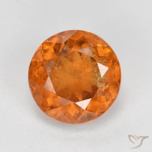 1.79ct 天然 ミディアムオレンジ ヘソナイトガーネット, ラウンド, SI