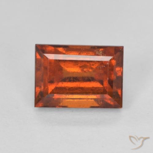 2.13ct 天然 Medium Dark-Orange ヘソナイトガーネット, バゲット, VS-SI