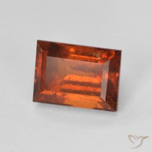 2.13カラットの天然Medium Dark-Orangeヘソナイトガーネット、バゲット、VS-SI