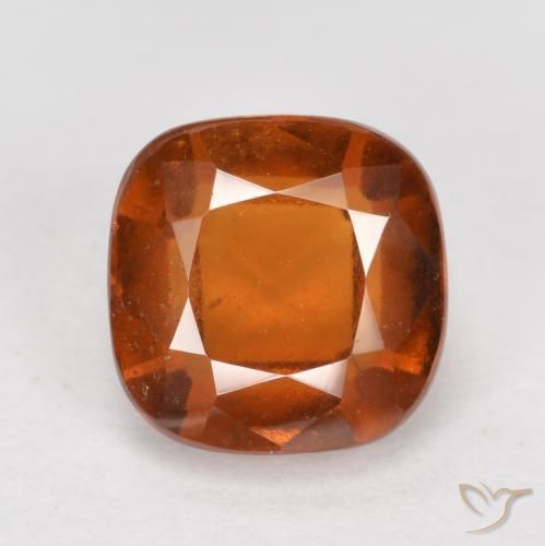 2.32ct 天然 アンバーオレンジ ヘソナイトガーネット, クッション, VS-SI