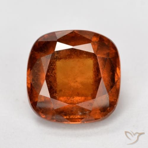2.16ct 天然 ダークオレンジ ヘソナイトガーネット, クッション, VS-SI