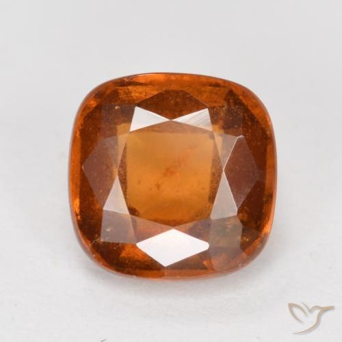 1.96ct 天然 ミディアムダークオレンジ ヘソナイトガーネット, クッション, VS-SI