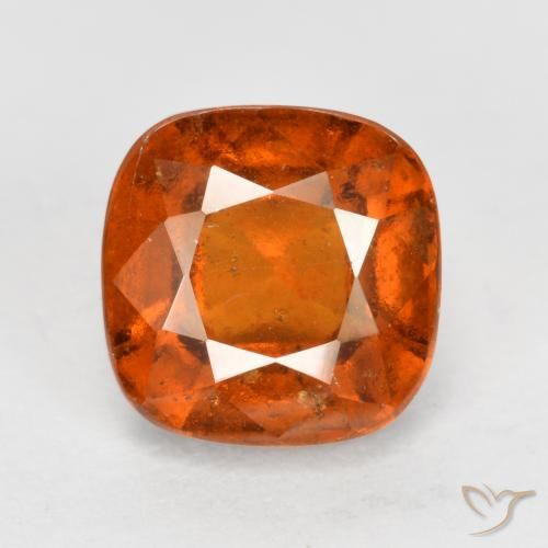 2.05ct 天然 赤みがかったオレンジ ヘソナイトガーネット, クッション, VS-SI