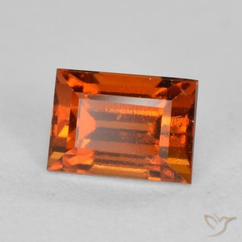 1.05ct 天然 ディープオレンジ ヘソナイトガーネット, バゲット, VS