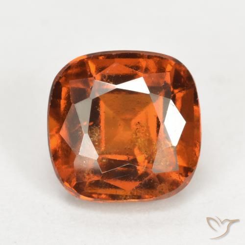2.42ct 天然 ファイアオレンジ ヘソナイトガーネット, クッション, VS-SI