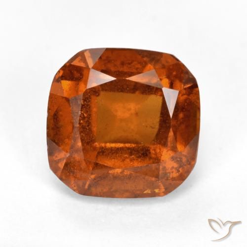 2.03ct 天然 赤みがかったオレンジ ヘソナイトガーネット, エメラルドカット, VS-SI