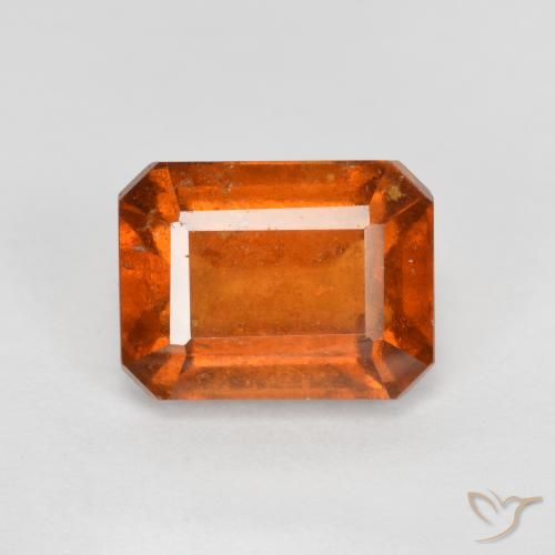 2.55 カラットのオレンジ ヘソナイト ガーネット、8 x 6.1 mm 八角形カット、スリランカ産, Photo A
