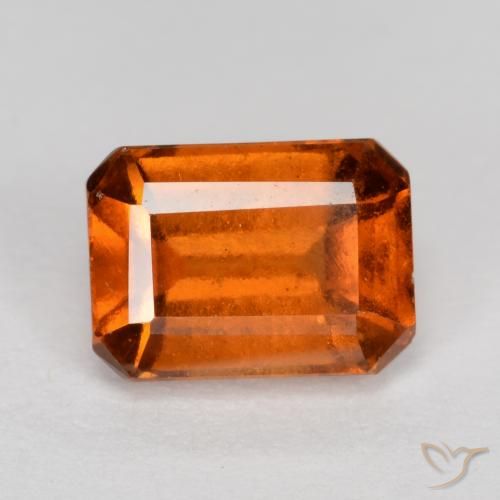 1.45ct 天然 ファイアオレンジ ヘソナイトガーネット, エメラルドカット, VS-SI