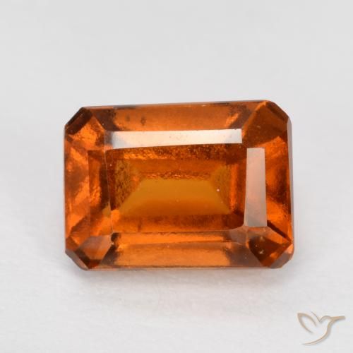 1.43ct 天然 ファイアオレンジ ヘソナイトガーネット, エメラルドカット, VS