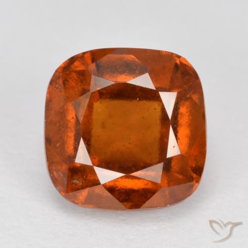 2.18ct 天然 ファイアオレンジ ヘソナイトガーネット, クッション, VS-SI