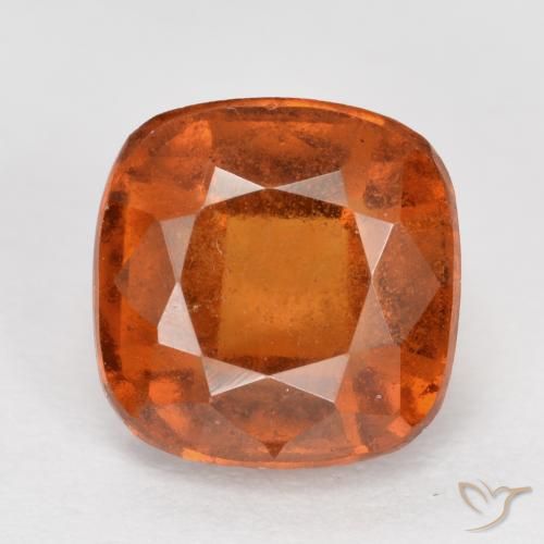2.23ct 天然 ミディアムオレンジ ヘソナイトガーネット, クッション, VS-SI