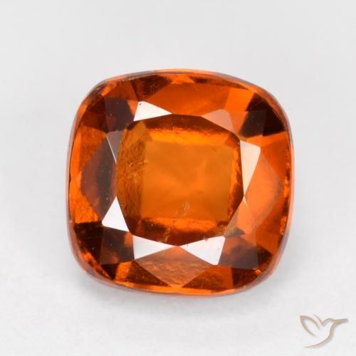 2.24ct 天然 ミディアムオレンジ ヘソナイトガーネット, クッション, VS-SI