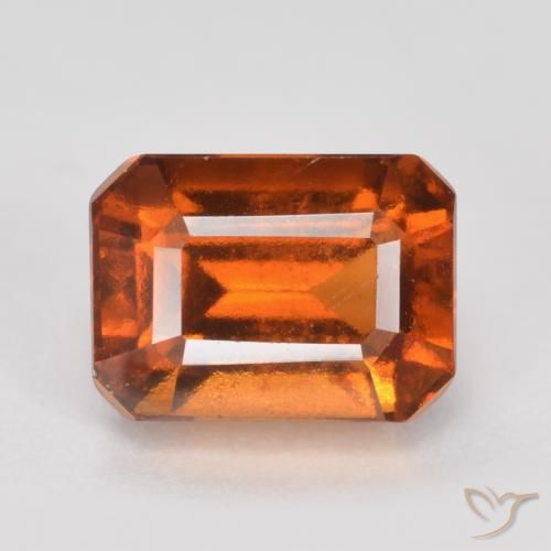 1.83ct 天然 ディープオレンジ ヘソナイトガーネット, エメラルドカット, VS