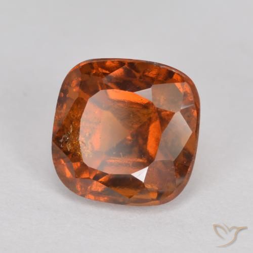 2.08ct 天然 ディープオレンジ ヘソナイトガーネット, クッション, SI