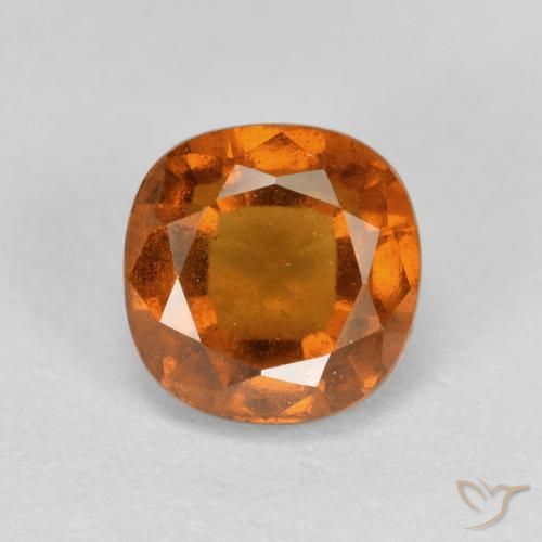 1.29ct 天然 ディープオレンジ ヘソナイトガーネット, クッション, VS-SI