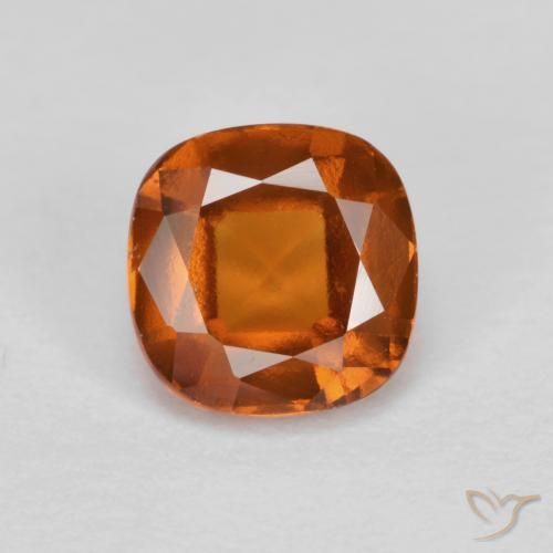 1.30ct 天然 ディープオレンジ ヘソナイトガーネット, クッション, VS-SI