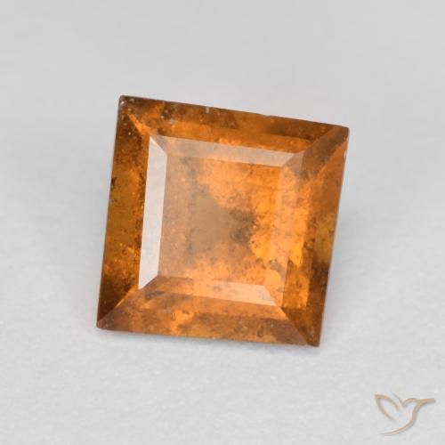 1.03ct 天然 ディープオレンジ ヘソナイトガーネット, 四角形, SI