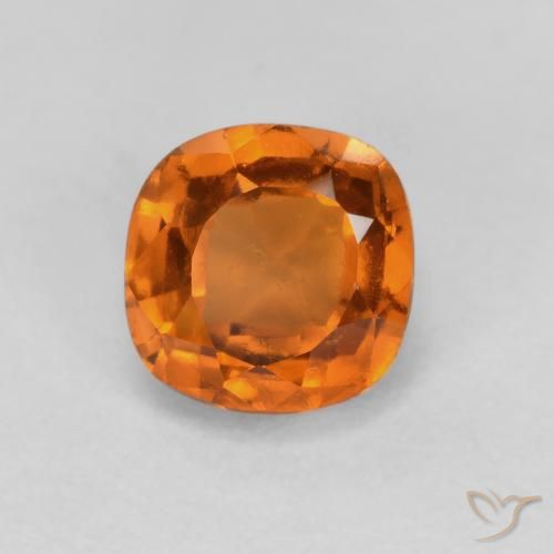 0.96ct 天然 茶色がかったオレンジ ヘソナイトガーネット, クッション, SI